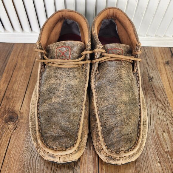 Twisted X The Original Chukka Driving Moc Mens Sz 9M Brown Leather Shoes MDM0003 main image 11